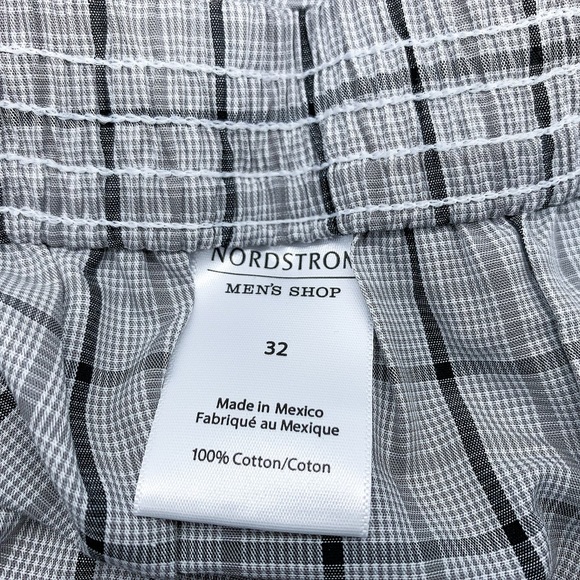 3-Pack NORDSTROM 100% Cotton Classic Fit Woven Boxer in Black-White Plaid Plack - Picture 7 of 14